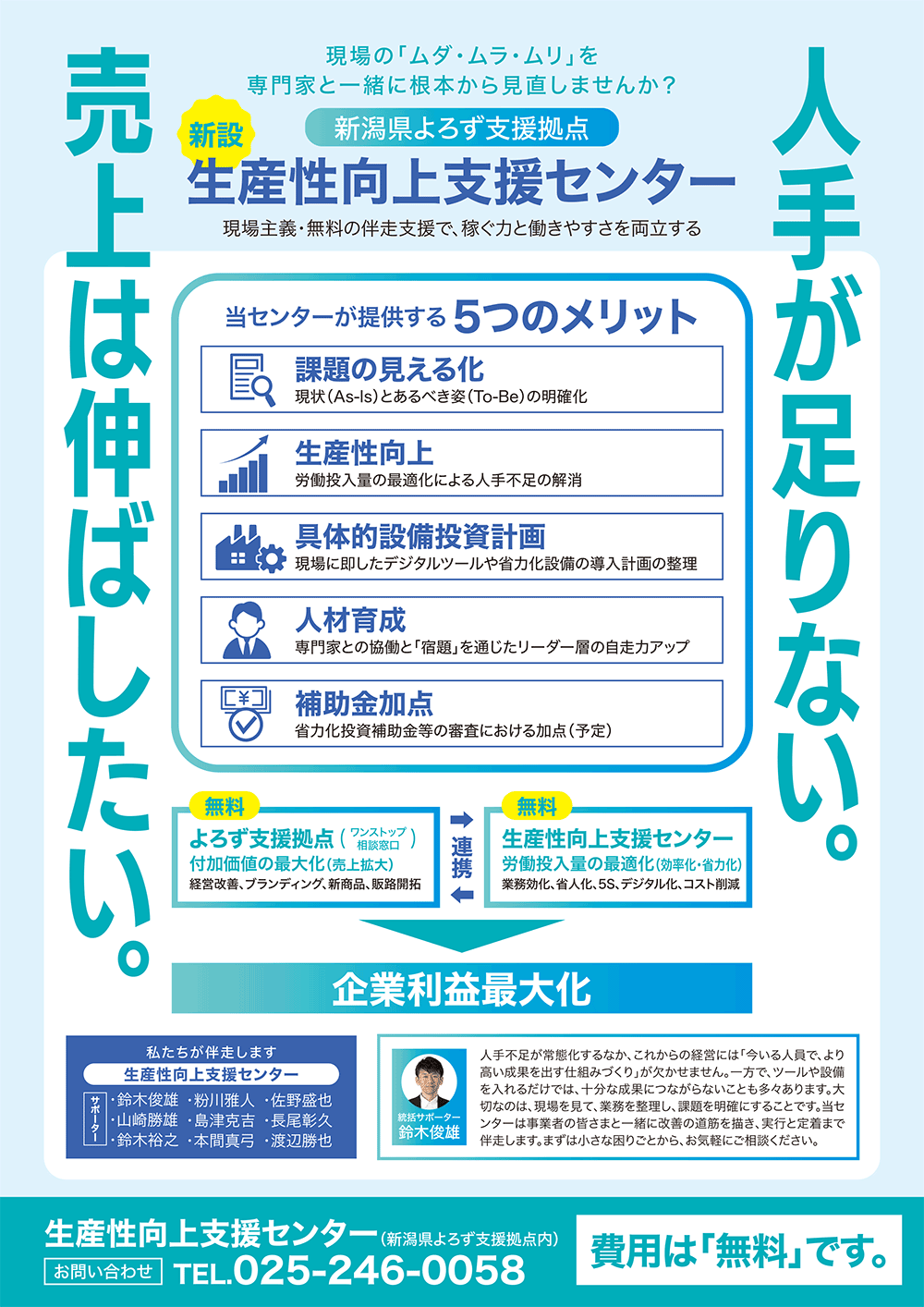 生産性向上支援センターチラシ